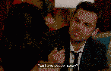 nick from new girl. 'you have pepper spray?'